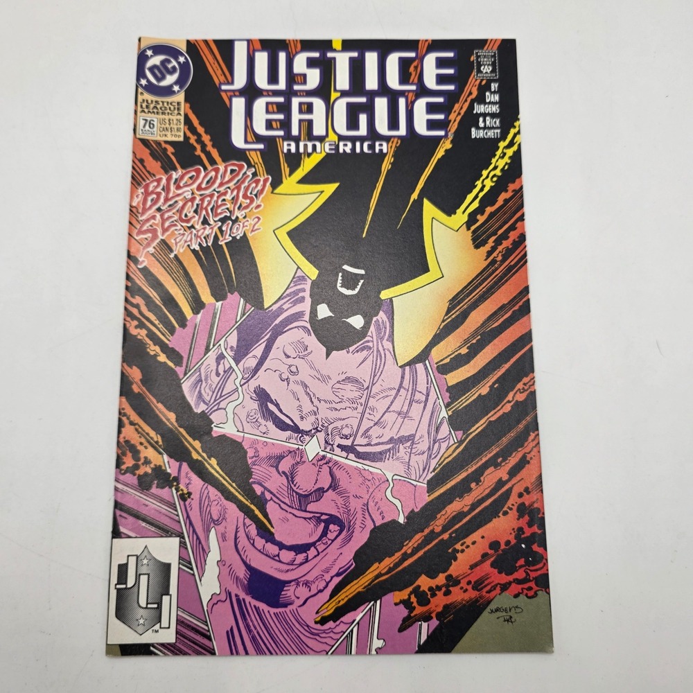 DC Justice League America 76 Blood Secrets Part 1 Dan Jurgens 1993 Modern Age